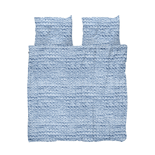 스널크 트위레 디자인 패턴 플란넬 침구세트 blue (Q)