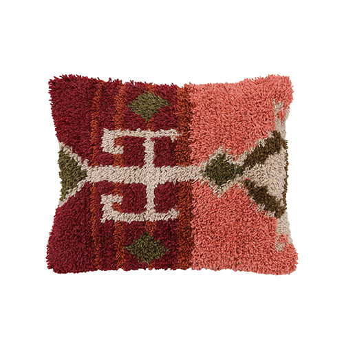 Pile cushion cover - coral (50x60cm) 속솜포함 제품