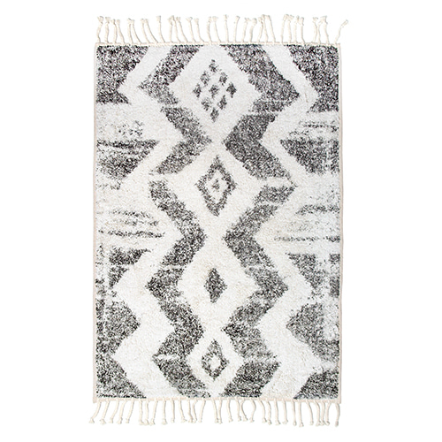 Zigzag bath rug - black &amp; white (75x110cm)